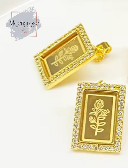 Turkish Antique Rose Studs