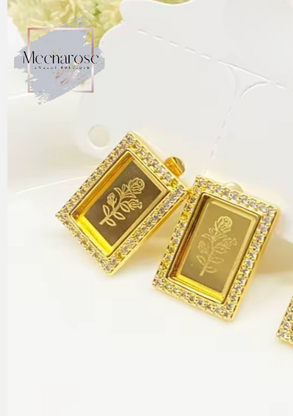 Turkish Antique Rose Studs