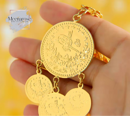 Rashadi Coin with Qardon Chain Necklace
