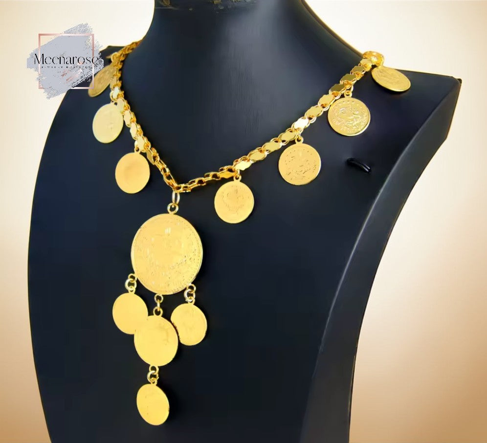 Rashadi Coin with Qardon Chain Necklace