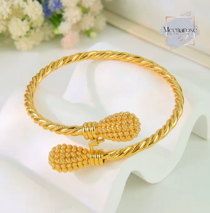 Screw Twisted Chain Bangle
