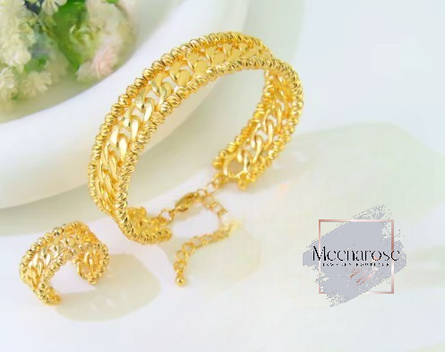 Braid and Beads Bangle set