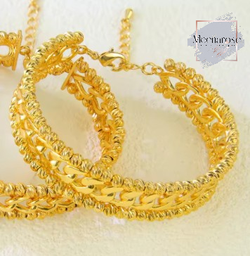 Braid and Beads Bangle set