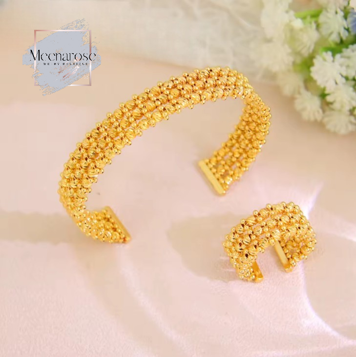 Beaded Open Side Bangle