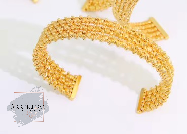 Beaded Open Side Bangle
