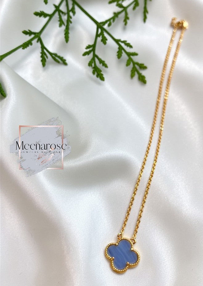 Light Purple Four Clover Necklace